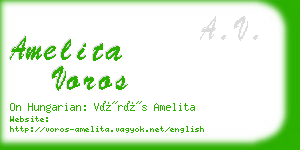 amelita voros business card